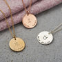 Personalised Large Zodiac Disc Necklace, thumbnail 1 of 8