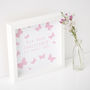 Personalised Butterfly Framed Christening Print, thumbnail 5 of 5