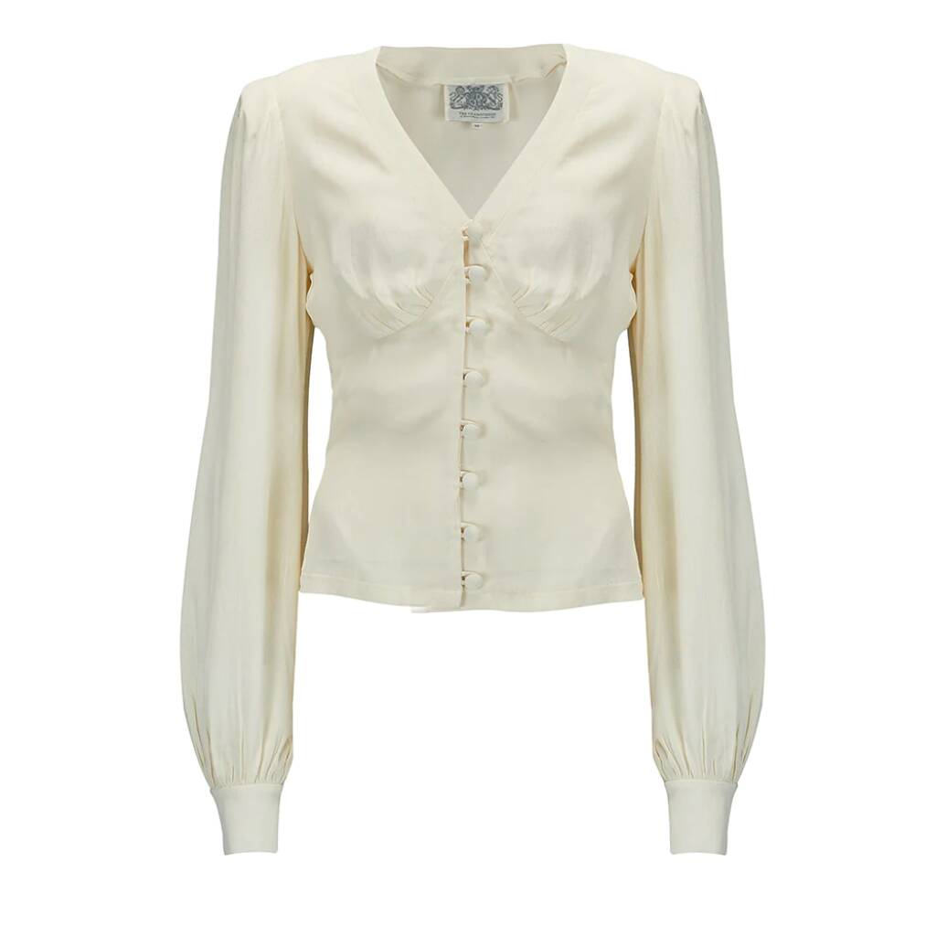 Jay Blouse In Cream Vintage 1940s Style By The Seamstress of Bloomsbury ...