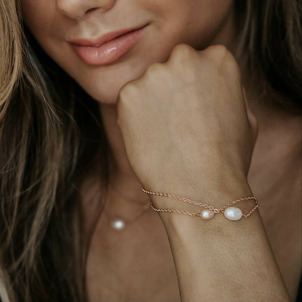Double Layer Freshwater Pearl Bracelet, 1 of 6