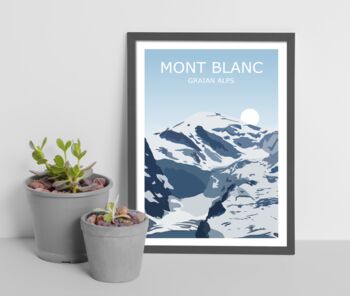 Mont Blanc Alpine Peak Art Print, 2 of 3