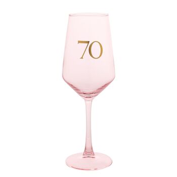 70th Birthday Keepsake Wine Glass, 2 of 2