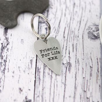 Friendship Present Friends For Life Long Heart Keyring, 7 of 9