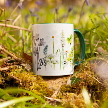 Inky Wildflower Mug With Optional Personalised Details, 12 of 12