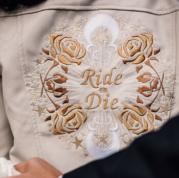 Leather Wedding Jacket Ride Or Die, 7 of 8