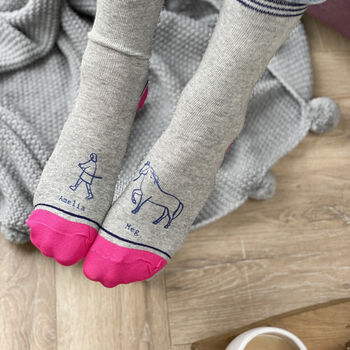 Horse Lover Personalised Socks, 3 of 5