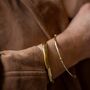 Elya Chunky Organic 18ct Gold Plate Cuff, thumbnail 2 of 5