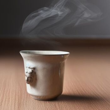 Handmade Ceramic Espresso Cup ‘Aphrodite’ Natural, 5 of 6