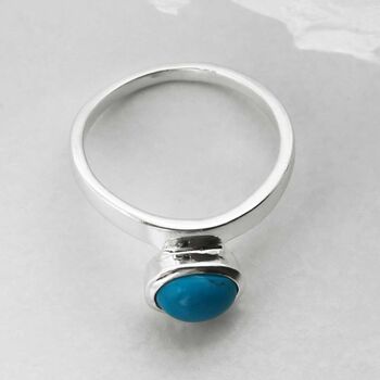 Sterling Silver Gemstone Stacking Rings, 6 of 8
