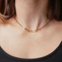 Sterling Silver Gold Plated Paperclip Necklace, thumbnail 1 of 5