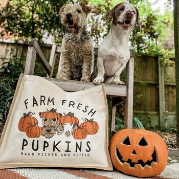 Personalised Farm Fresh Pumpkin Jute Tote Bag, 4 of 12