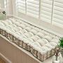 Greenfield Striped Cotton Bench Cushion, thumbnail 1 of 6