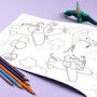 Dinosaurs Doing Stuff Colouring Book, thumbnail 6 of 7
