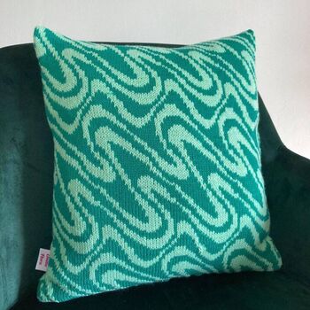 Swirly Knitted Cushion, 11 of 12