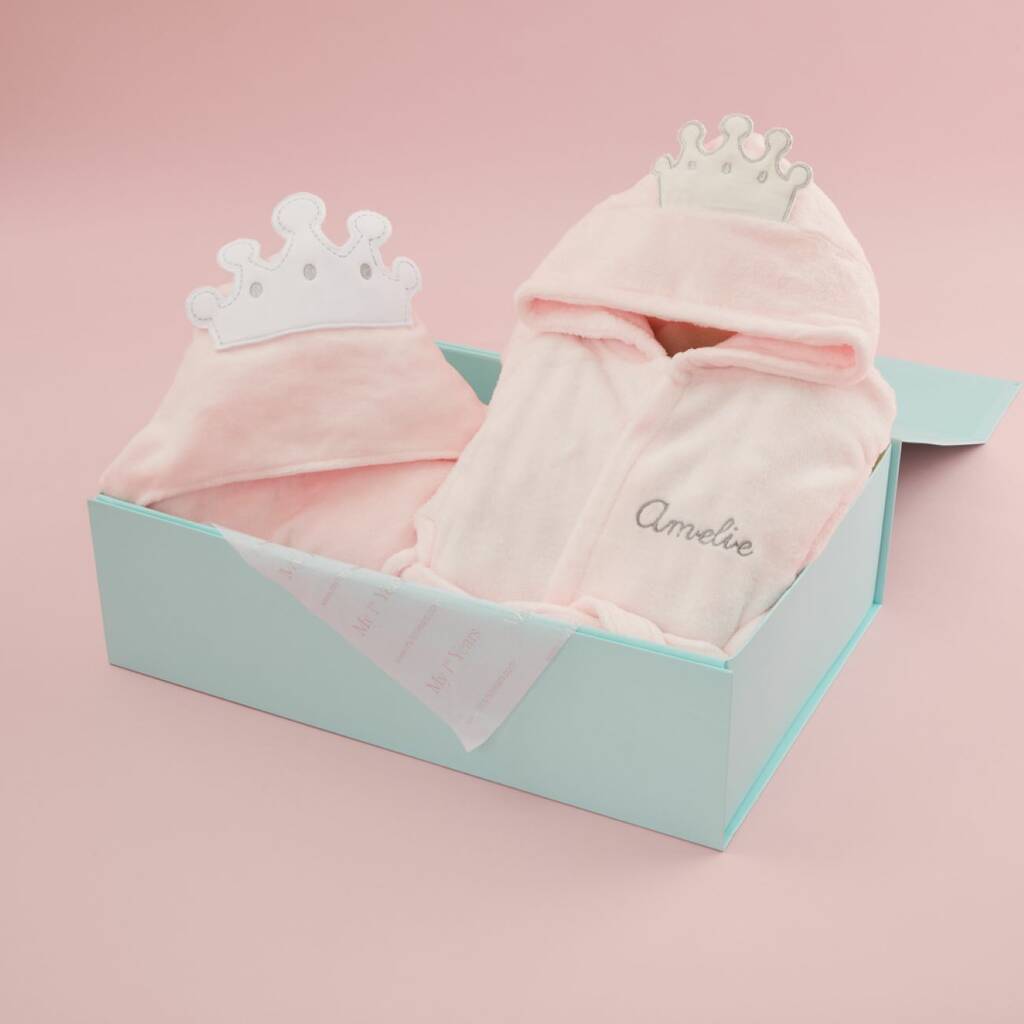 Personalised Princess Robe And Bath Wrap Gift Set By My 1st Years