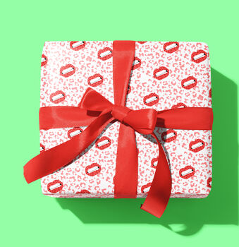 Pop Art Lips 'The Kiss' Wrapping Paper, 2 of 3
