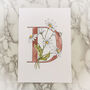 D Is For Daisy Coloured Initial Print, thumbnail 4 of 11