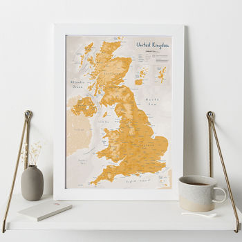 Map Of UK Art Print, 7 of 12