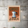 Coffee Lover Typography Kitchen Art Print, thumbnail 3 of 3