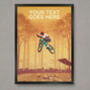 Personalised Mountain Bike Forest Trail Poster, thumbnail 1 of 6