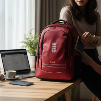 Personalised England Red Cricket Rucksack, 6 of 10