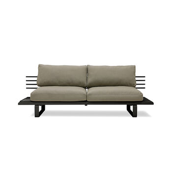 Outdoor Aluminum Lounge Sofa In Charcoal, 3 of 5