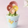 Ceramic Pot With Flower Measuring Spoons, thumbnail 1 of 6