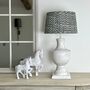 Antiqued White Wash Tall Urn Table Lamp Base, thumbnail 1 of 11