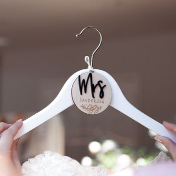 Personalised Bride Hanger Charm, 2 of 6