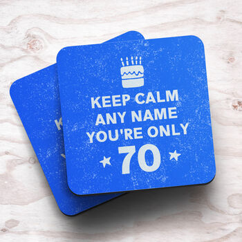 Personalised Mug 'Keep Calm 70th Birthday', 4 of 6