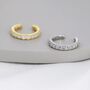 Minimalist Cz Ear Cuff In Sterling Silver, thumbnail 2 of 11