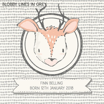 Personalised New Baby Deer Print, 4 of 8