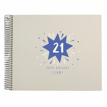 Personalised 21st Birthday Spiral Bound Book, 5 of 10