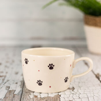 Dotty Dog Lady Handmade Mug, 4 of 6
