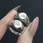 His And Hers Till Death Promise Signet Ring, thumbnail 1 of 11