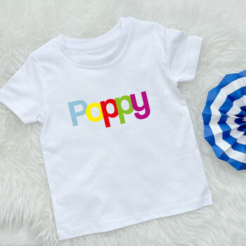 Personalised Multicoloured Kids T Shirt, 3 of 5