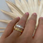 Engraved Palm Band Ring In Sterling Silver, thumbnail 3 of 10