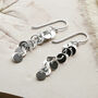 Sterling Silver Dangly Sequin Earrings, thumbnail 1 of 6