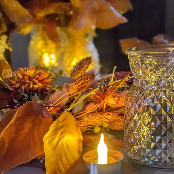 Scandi 'Hygge In A Box' Autumn Flower Golden Glow Vase, 6 of 8