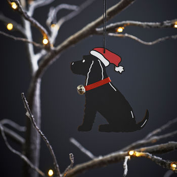 Black Cocker Spaniel Dog Christmas Decoration Personalisation Available, 5 of 6