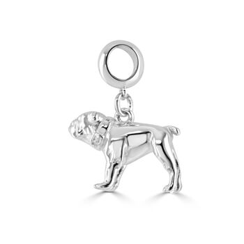 English Bulldog Charm Sterling Silver, 4 of 12