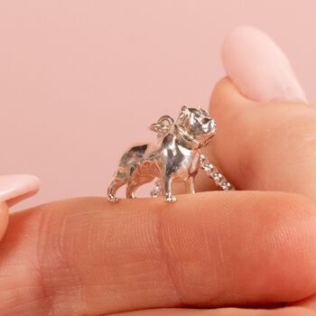 Personalised Pit Bull Sterling Silver Necklace, 2 of 11