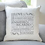 Personalised Wedding Word Design Cushion, thumbnail 4 of 5