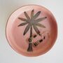 Handmade Pink And Gold Ceramic Palm Tree Ring Dish, thumbnail 2 of 8