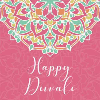 Diwali Bright Mandala Greeting Cards Six Pack, 6 of 8