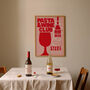 Pasta And Wine Poster, thumbnail 4 of 9