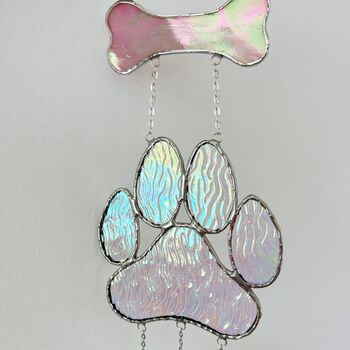 Glass Dog Paw And Bone Keepsake Gift For Pets, 3 of 3