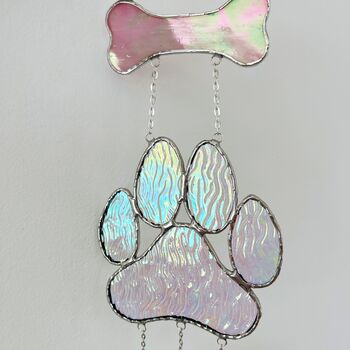 Glass Dog Paw And Bone Keepsake Gift For Pets, 3 of 3