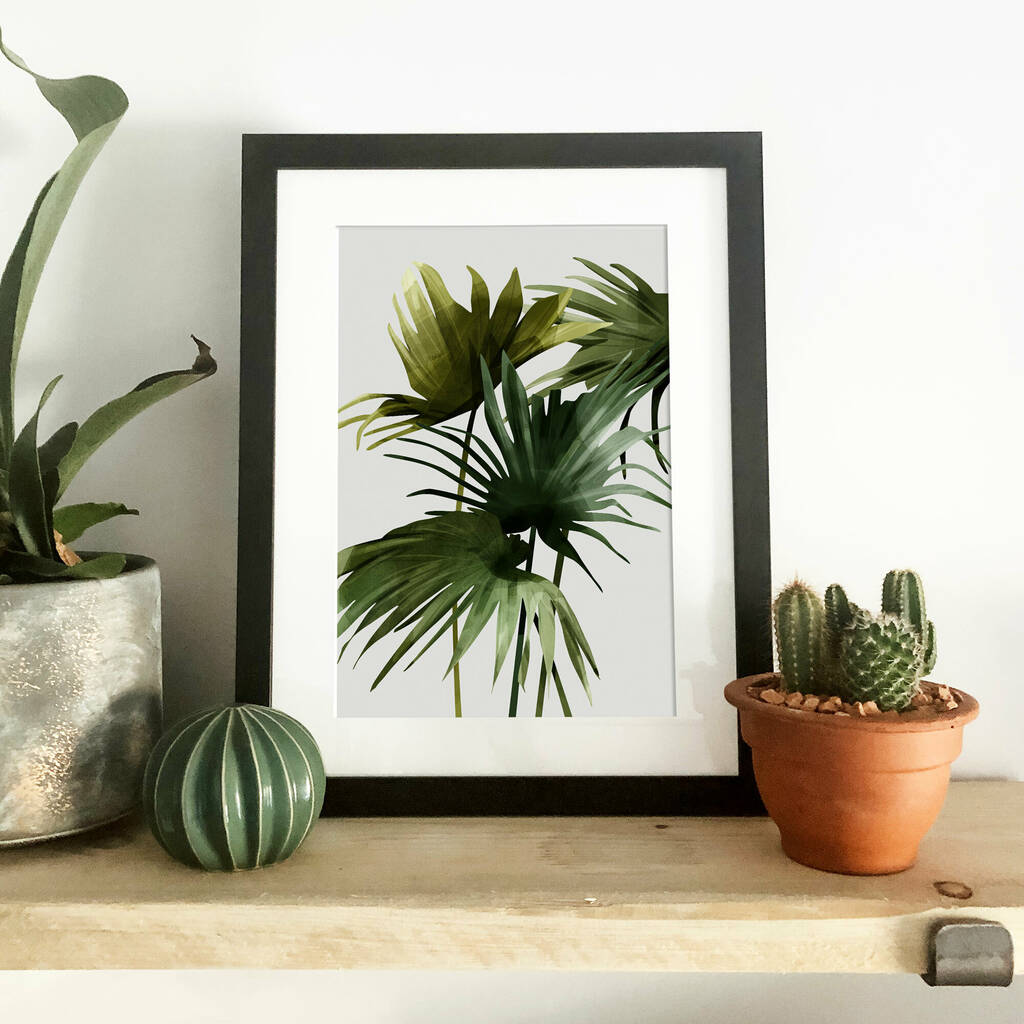 Botanical Palm Leaf Wall Art Print By Green Lili | notonthehighstreet.com