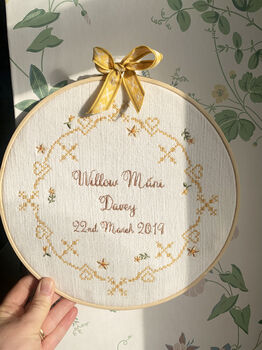 Embroidered Name Hoop Floral, 6 of 7